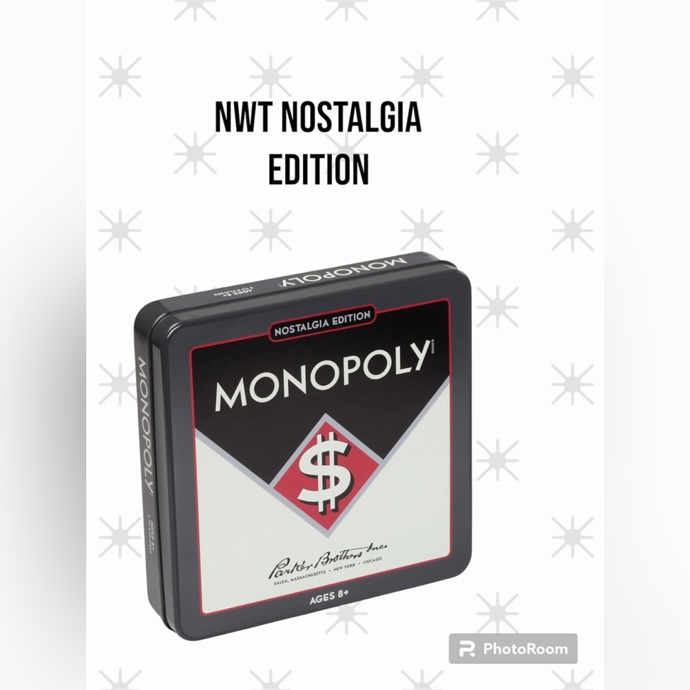 NWT Monopoly Nostalgia Edition board game. Published by Parker Brothers Inc.